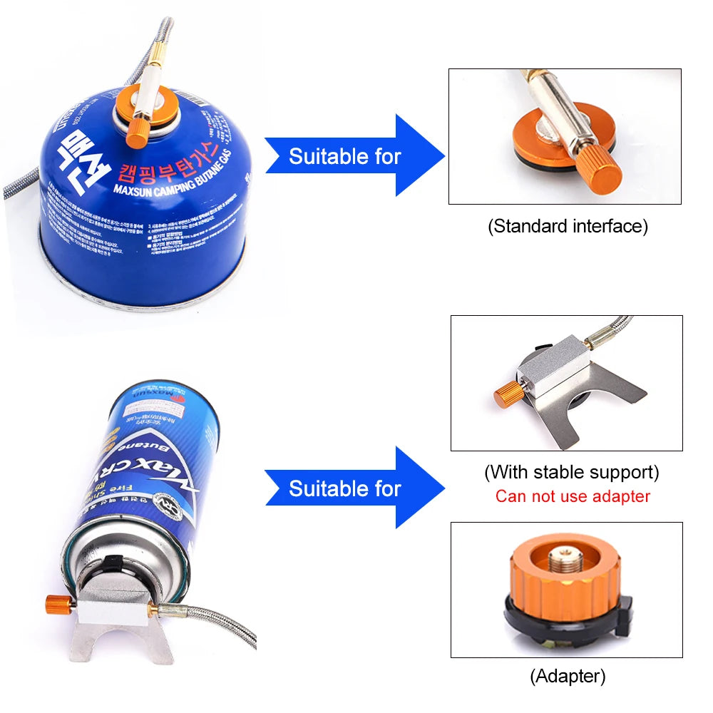 Wideea-estufa de Gas para acampar, quemador turístico al aire libre, calentador de fuego fuerte, cocina de Turismo, suministros de horno de supervivencia, equipo de Picnic