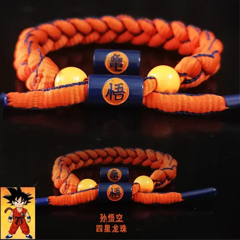 Figuras de acción de DRAGON BALL tejidas a mano, Son Goku, Vegeta, Saiyan, pulsera de cuerda, regalo de cumpleaños para niños, accesorios de decoración de Navidad