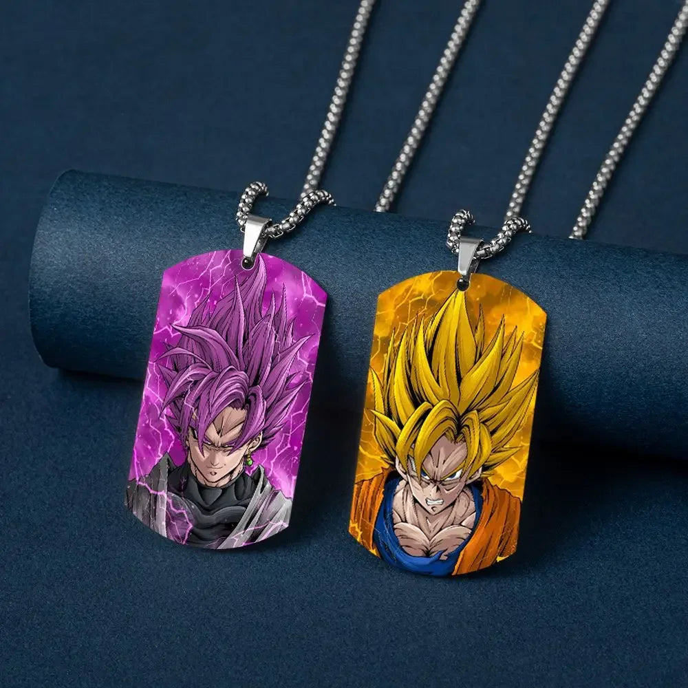 Collar de acero inoxidable con estampado de Dragon Ball, collar de Anime de super Saiyan, Monkey King, regalo de festival, 2024