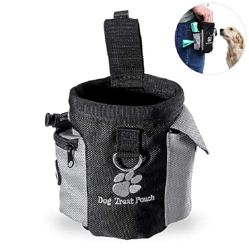 Bolsa de golosinas portátil para perros, bolsa de entrenamiento para perros al aire libre, bolsa de alimentación de gran capacidad, bolsa de cintura para entrenador de mascotas, suministros para perros