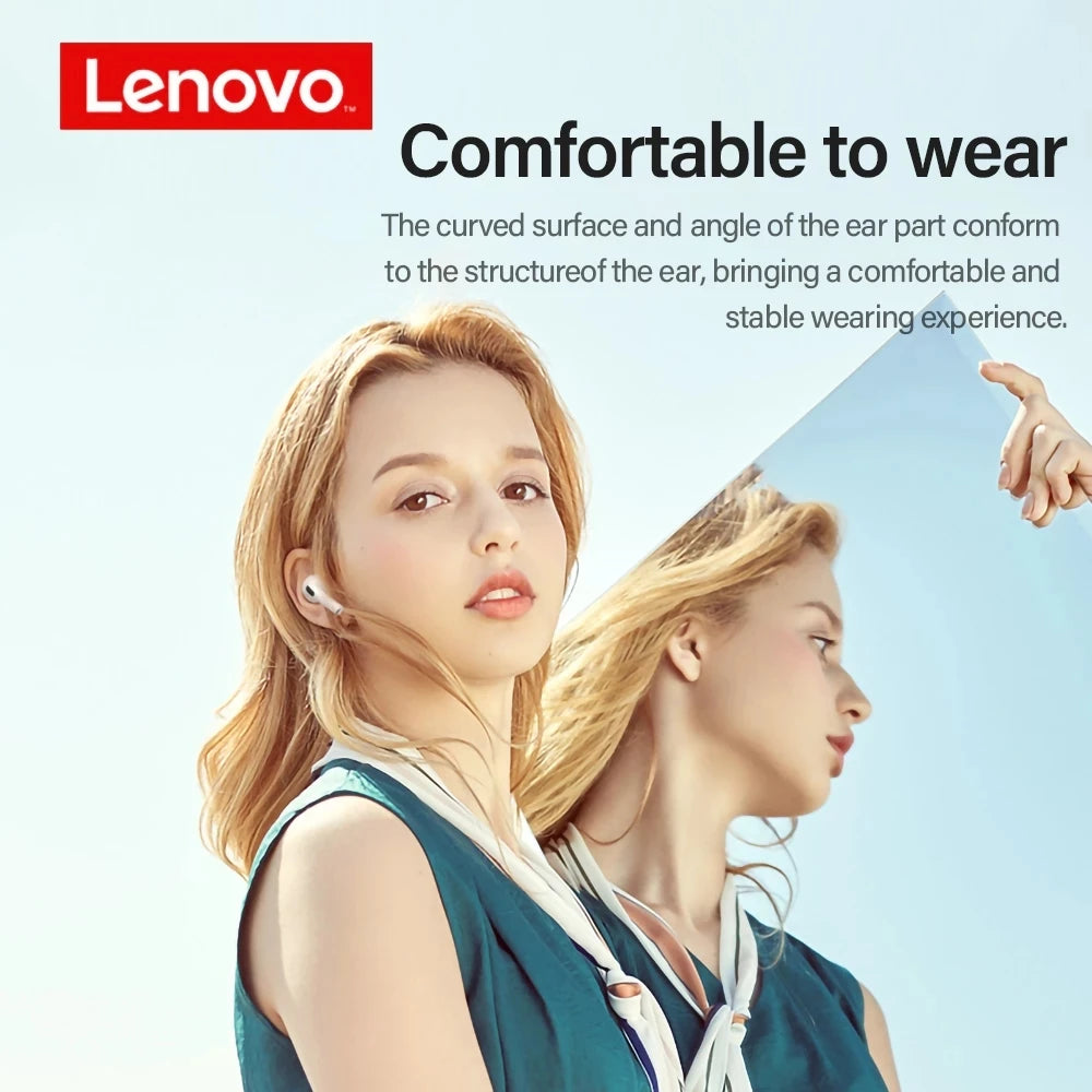 Lenovo-auriculares TWS con Bluetooth lp40, dispositivo de audio Original con sonido envolvente, HIFI, Control táctil, micrófono, modo de reposo largo, movimiento, 5,0