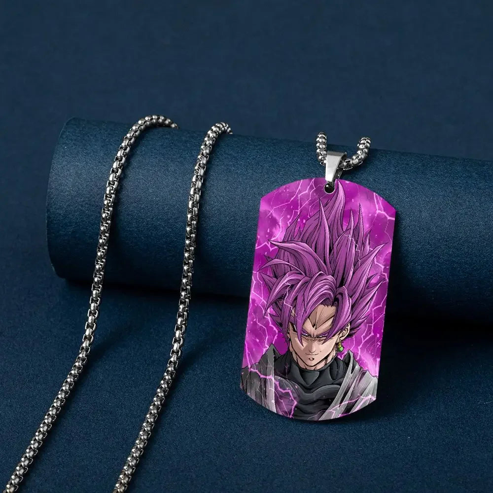 Collar de acero inoxidable con estampado de Dragon Ball, collar de Anime de super Saiyan, Monkey King, regalo de festival, 2024