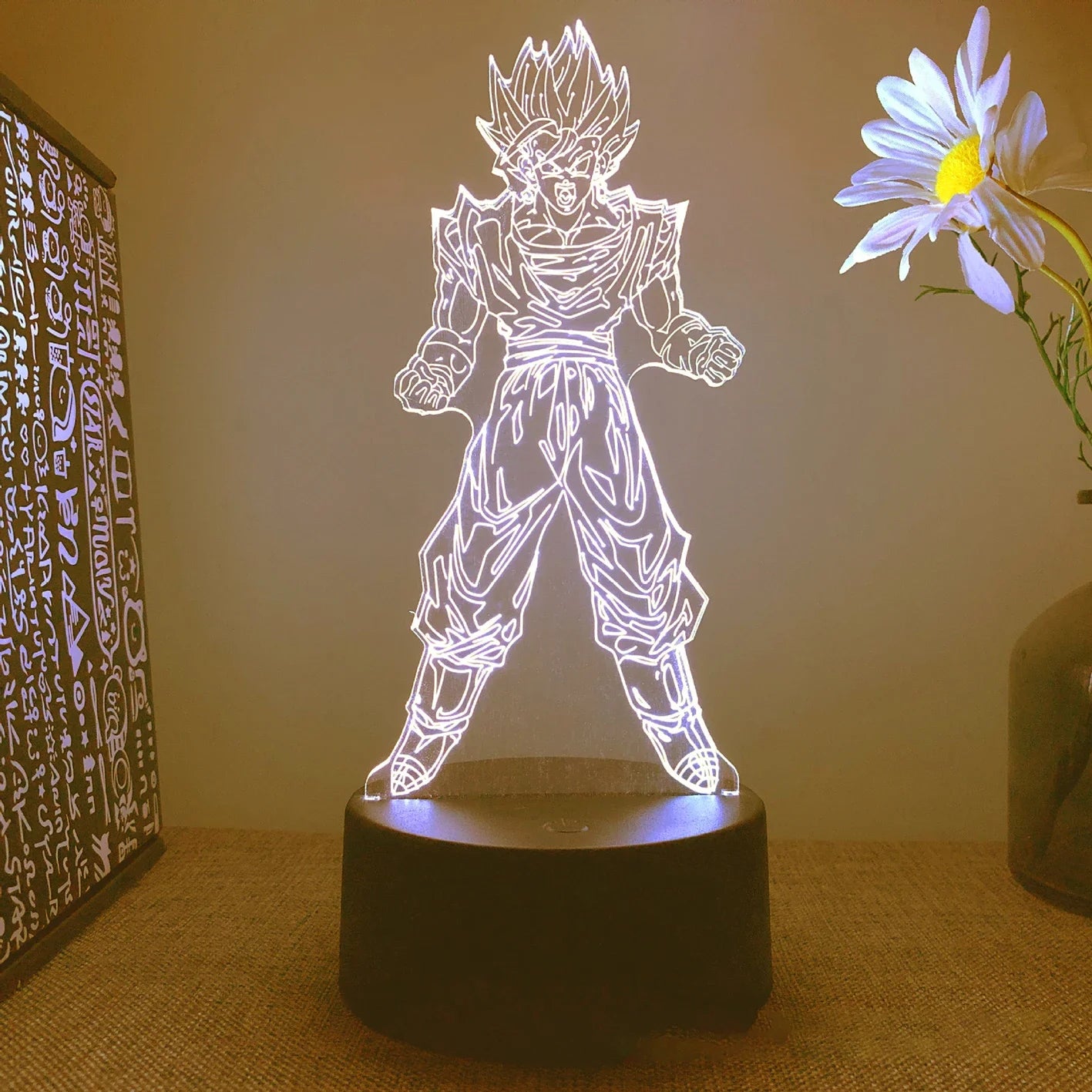 Lámpara LED 3D de Dragon Ball Z, figura de Vegeta Super Saiyan, luz nocturna, figura de Rey Mono, Goku, Jiren, Broly, lámpara de mesa de Anime, regalo, nuevo