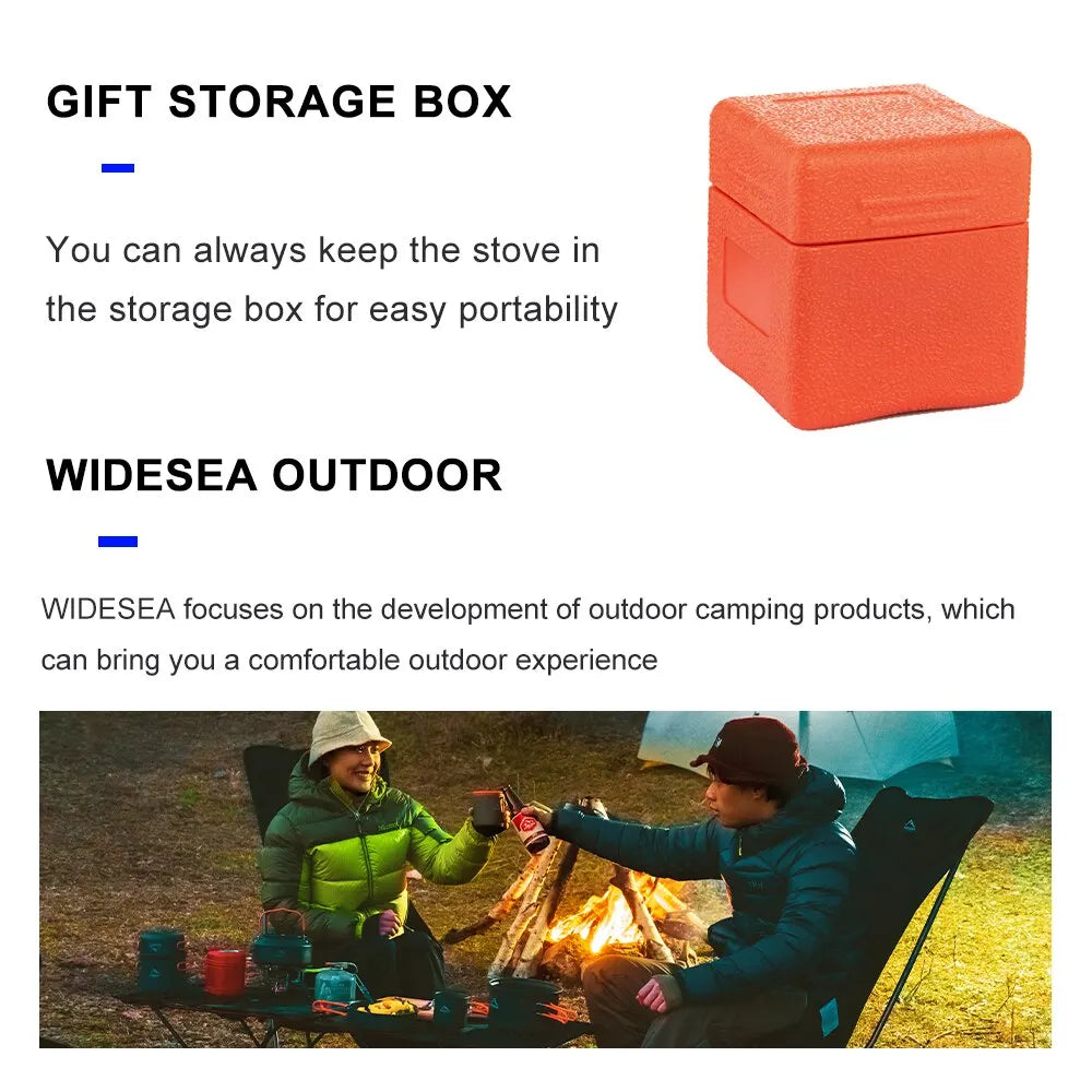 Widesea-quemador de Gas de gran potencia para acampada, horno portátil para Picnic, barbacoa, suministros de Turismo, recreación al aire libre