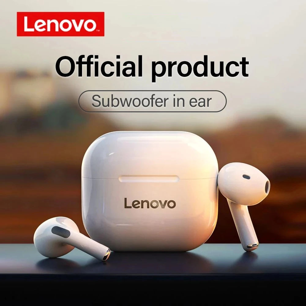 Lenovo-auriculares TWS con Bluetooth lp40, dispositivo de audio Original con sonido envolvente, HIFI, Control táctil, micrófono, modo de reposo largo, movimiento, 5,0