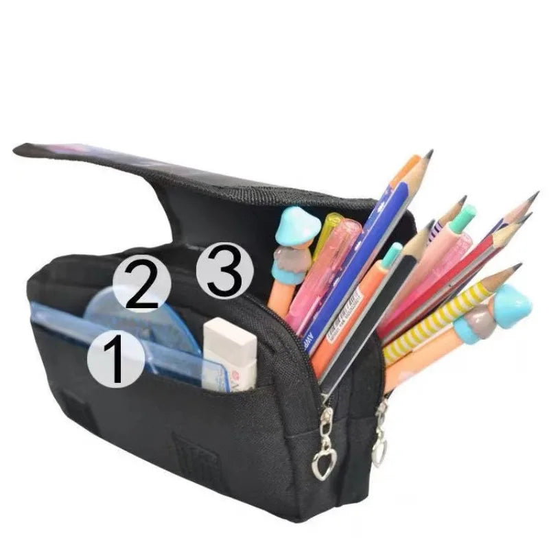 Demon Slayer 3D Anime Pen Bag Student Storage Bag Tanjirou Nezuko Zenitsu Giyuu Cartoon Pen Box Cute Boys Girls Pencil Case