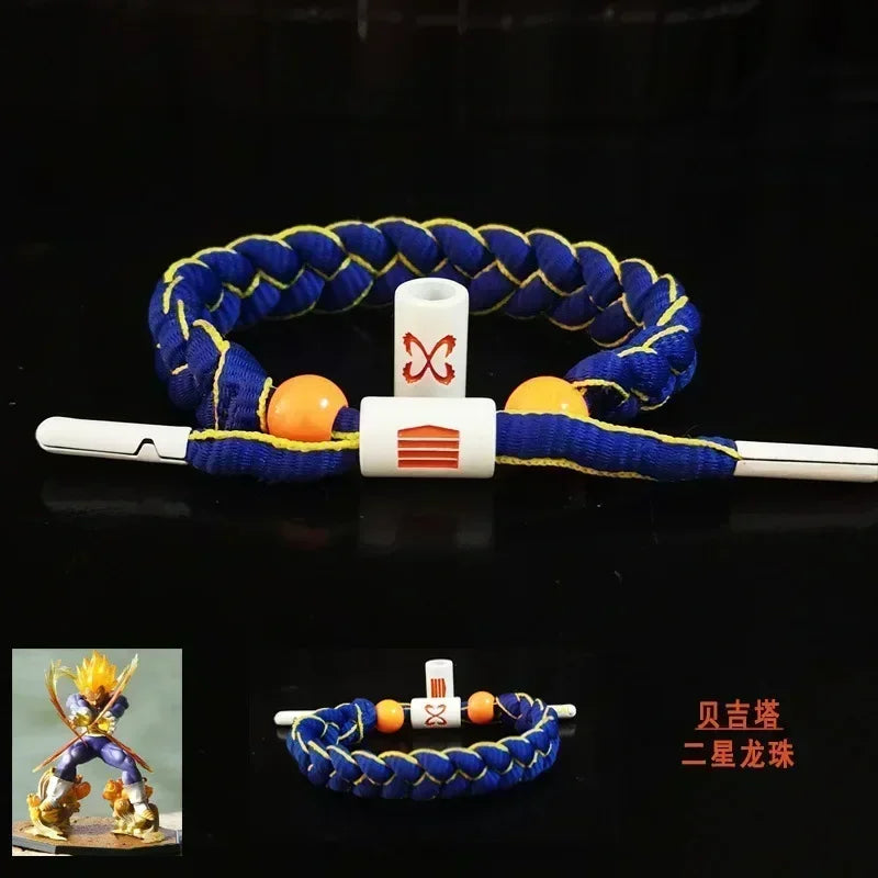 Figuras de acción de Dragon Ball Son Goku, pulsera de Anime tejida a mano, accesorios para parejas, juguete de regalo de Navidad, Cosplay, Kakarotto