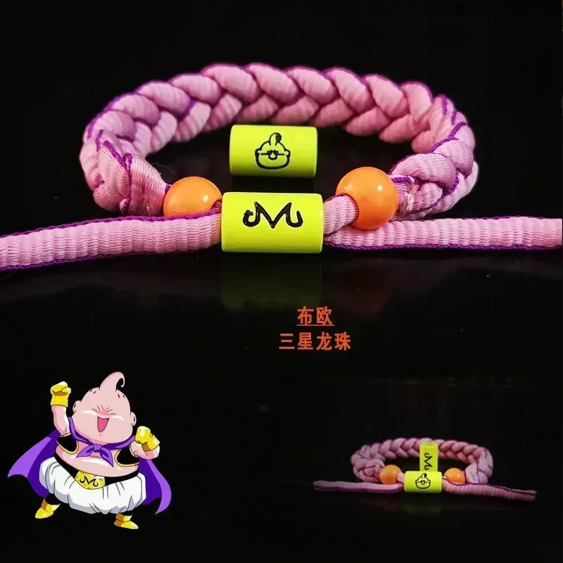 Figuras de acción de Dragon Ball Son Goku, pulsera de Anime tejida a mano, accesorios para parejas, juguete de regalo de Navidad, Cosplay, Kakarotto