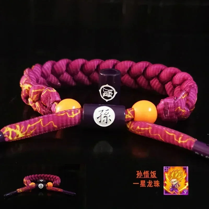 Figuras de acción de Dragon Ball Son Goku, pulsera de Anime tejida a mano, accesorios para parejas, juguete de regalo de Navidad, Cosplay, Kakarotto