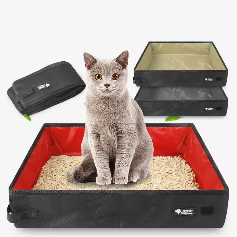 Caja de arena plegable portátil para mascotas, inodoro para perros, orinal para gatos, impermeable, para exteriores