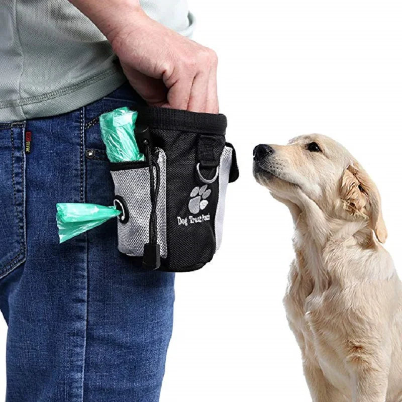 Bolsa de golosinas portátil para perros, bolsa de entrenamiento para perros al aire libre, bolsa de alimentación de gran capacidad, bolsa de cintura para entrenador de mascotas, suministros para perros