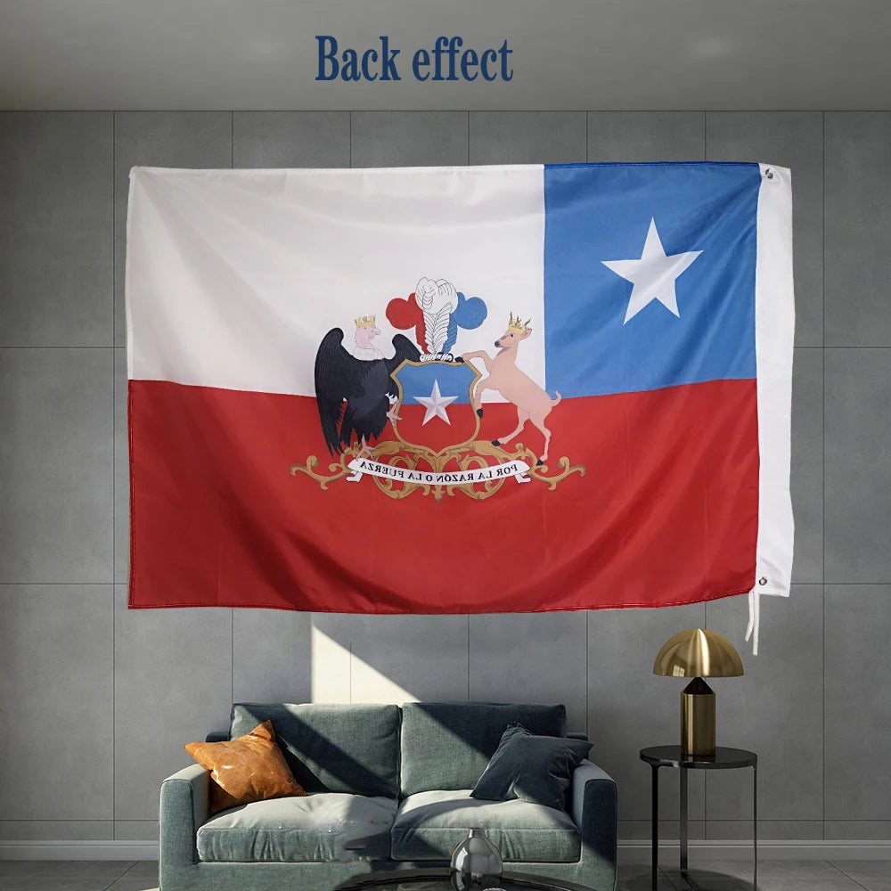 Bandera de Ensign estándar de presidente de Chile, diseño de bandera de publicidad al aire libre, decoración de fiesta deportiva, gráfico personalizado