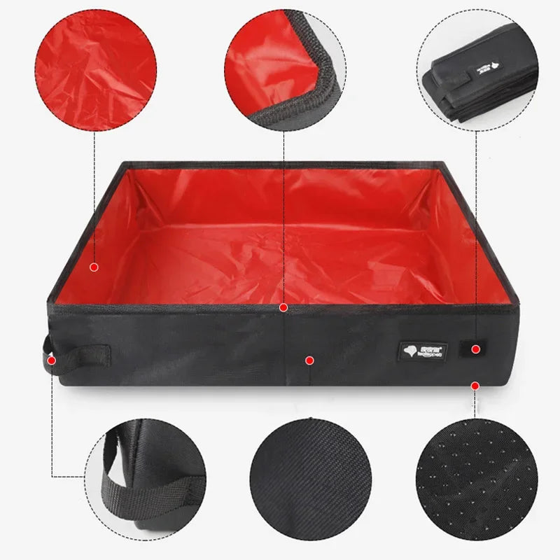 Caja de arena plegable portátil para mascotas, inodoro para perros, orinal para gatos, impermeable, para exteriores