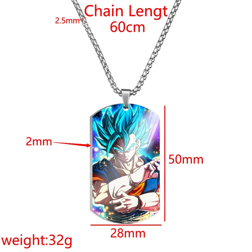 Collar de acero inoxidable con estampado de Dragon Ball, collar de Anime de super Saiyan, Monkey King, regalo de festival, 2024