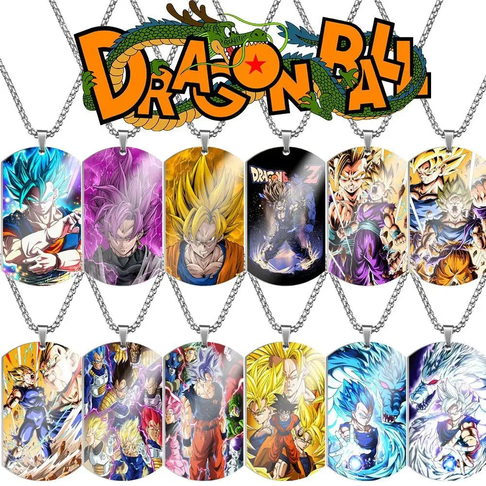 Collar de acero inoxidable con estampado de Dragon Ball, collar de Anime de super Saiyan, Monkey King, regalo de festival, 2024